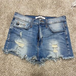 KanCan Distressed Denim Shorts